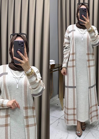 Bordo Salaş Uzun Triko Elbise - Görsel 2