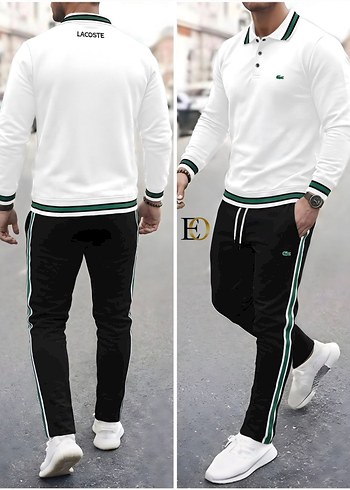 Lacoste Erkek Çizgili Eşofman Takımı - Görsel 4