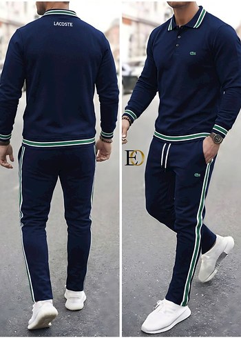 Lacoste Erkek Çizgili Eşofman Takımı - Görsel 2