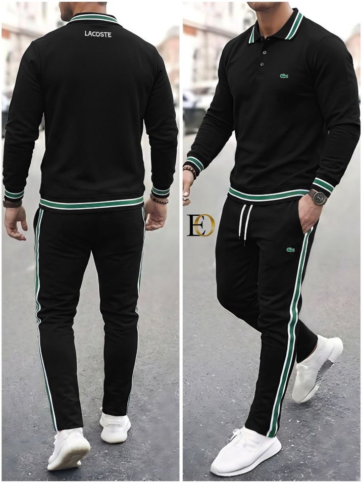 Lacoste Erkek Çizgili Eşofman Takımı - Görsel 3