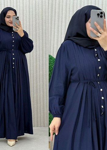 Düğmeli Bohem Kadın Uzun Elbise - Görsel 9