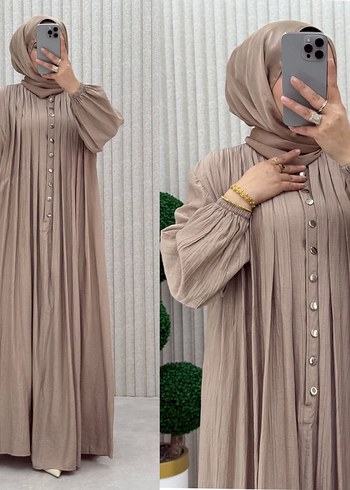 Düğmeli Bohem Kadın Uzun Elbise - Görsel 4