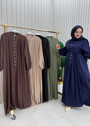 Düğmeli Bohem Kadın Uzun Elbise - Görsel 8