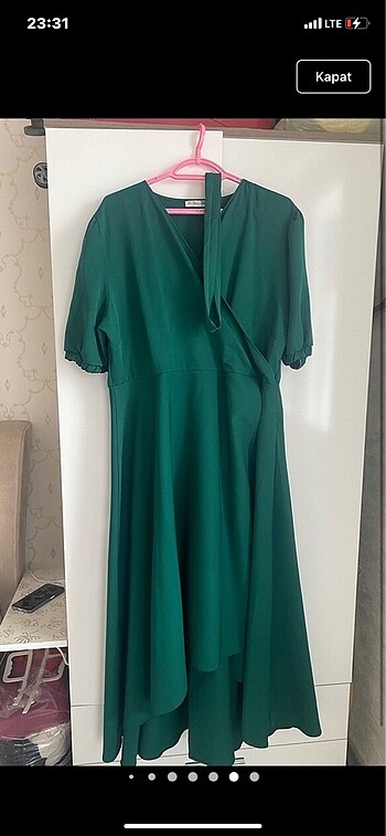 Bidolu elbise yeşil elbise 54 beden - Görsel 7