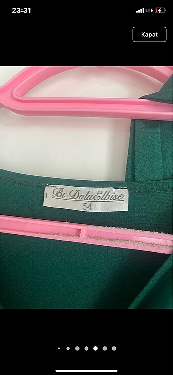 Bidolu elbise yeşil elbise 54 beden - Görsel 6