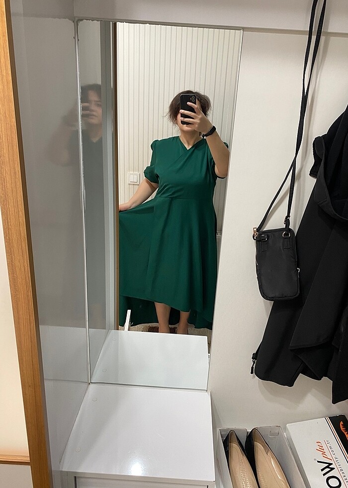 Bidolu elbise yeşil elbise 54 beden - Görsel 4