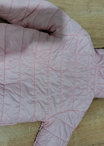 LC Waikiki 3-4 yaş Pembe Kapüşonlu Mont - Görsel 5