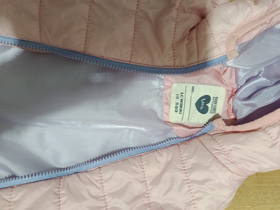 LC Waikiki 3-4 yaş Pembe Kapüşonlu Mont - Görsel 2