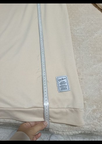 Bej Uzun Kollu Midi penye Tunik - Görsel 4