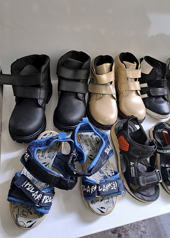 Renkli Çocuk Spor Ayakkabısı Velcro Bantlı - Görsel 3