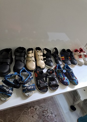 Renkli Çocuk Spor Ayakkabısı Velcro Bantlı - Görsel 4