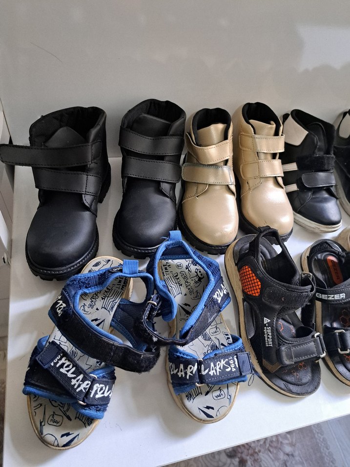 Renkli Çocuk Spor Ayakkabısı Velcro Bantlı - Görsel 3