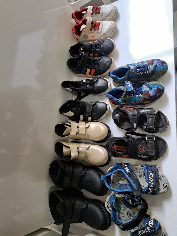 Renkli Çocuk Spor Ayakkabısı Velcro Bantlı - Görsel 5