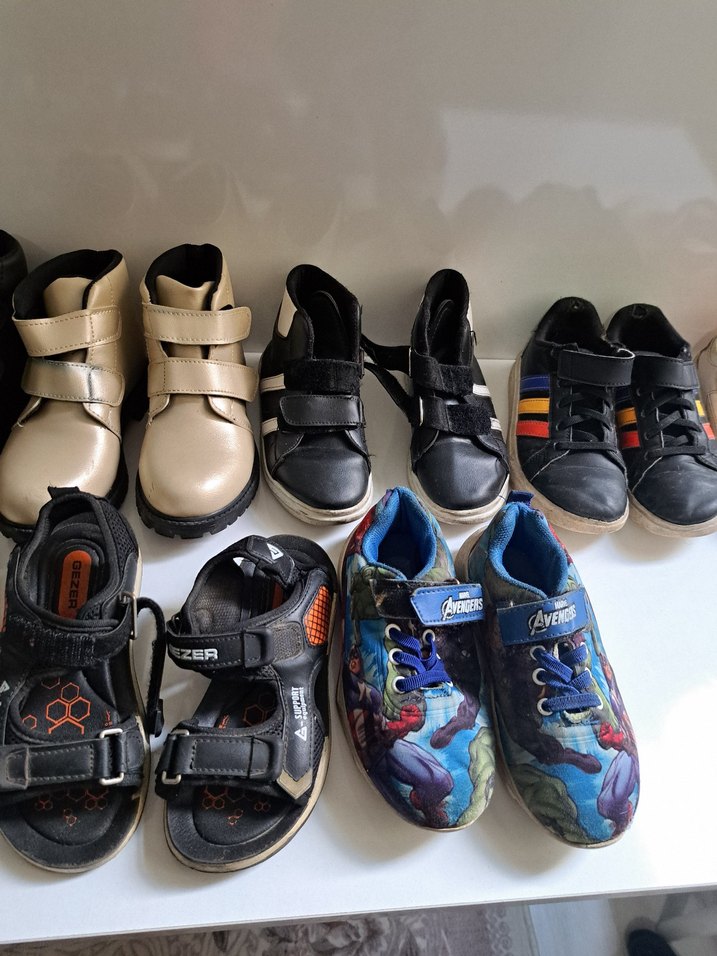 Renkli Çocuk Spor Ayakkabısı Velcro Bantlı - Görsel 2