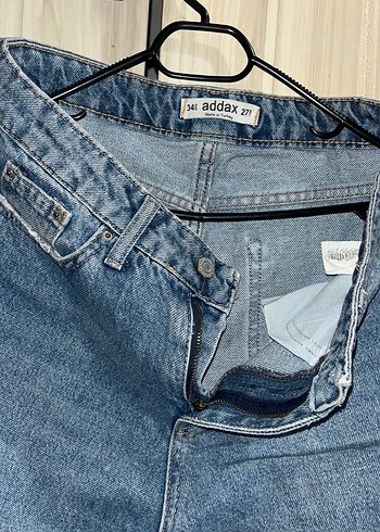 Kadın Mavi Bol Kesim Denim Pantolon - Görsel 2