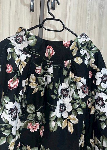 Çiçek Desenli Bohem Kadın Uzun Kimono - Görsel 3