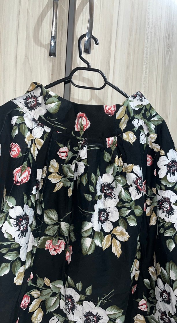 Çiçek Desenli Bohem Kadın Uzun Kimono - Görsel 3