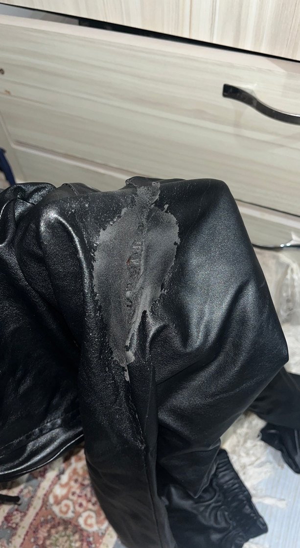 Siyah Deri Kadın Midi Pantolon - Görsel 5