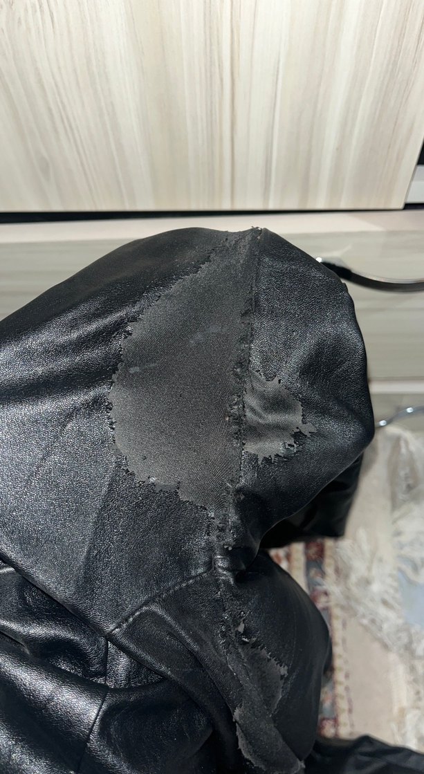 Siyah Deri Kadın Midi Pantolon - Görsel 4