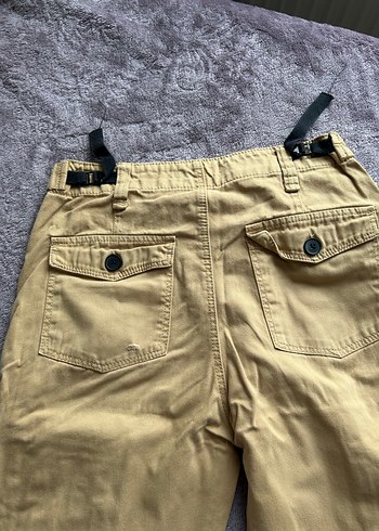 Bershka Bej Düğmeli Rahat Kesim Erkek Çocuk Pantolon
