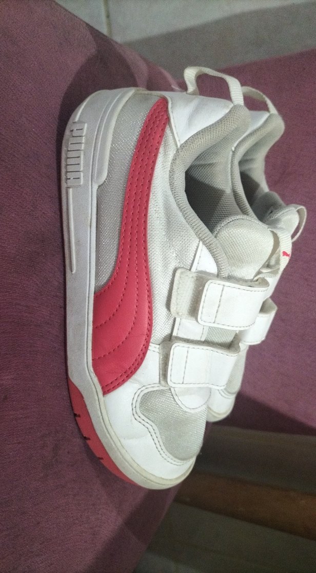 Kız Çocuk Beyaz Cırt Cırtlı Spor Ayakkabı - Görsel 2