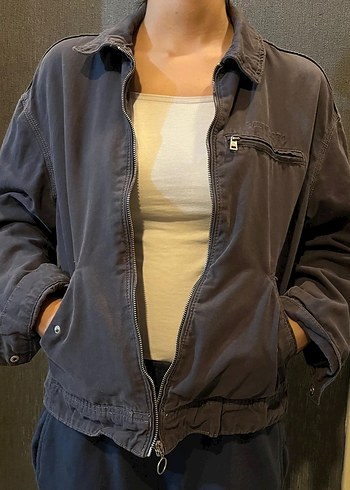 Düğmeli Kahverengi Süet Kadın Ceket - Görsel 6