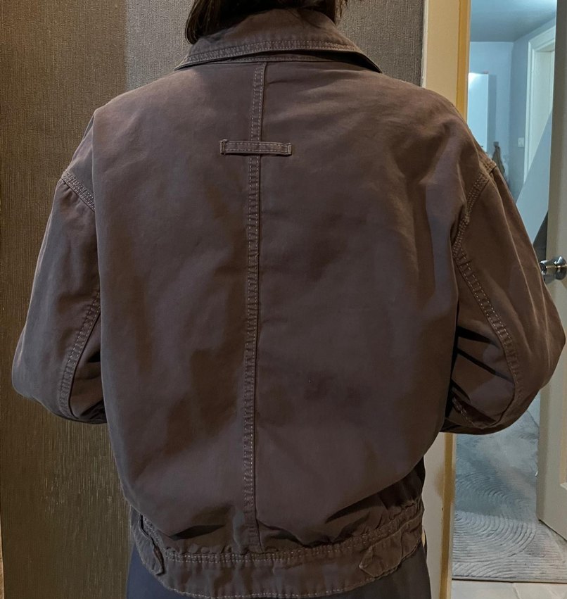 Düğmeli Kahverengi Süet Kadın Ceket - Görsel 3