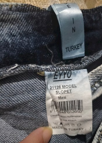 Kadın Gri Mavi Bol Kesim Uzun Kot Pantolon - Görsel 4