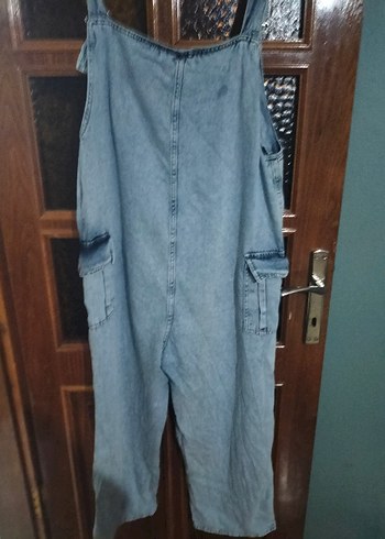 Kadın Gri Mavi Bol Kesim Uzun Kot Pantolon - Görsel 2