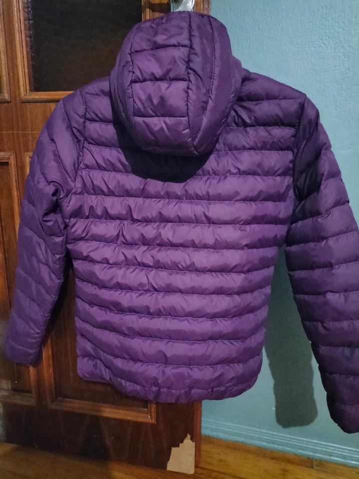 Mor Kapüşonlu Kadın Kışlık Mont - Görsel 3