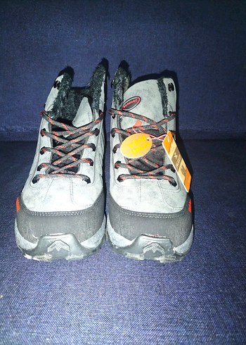 Gri Erkek Outdoor Botu Velcro Detaylı - Görsel 4