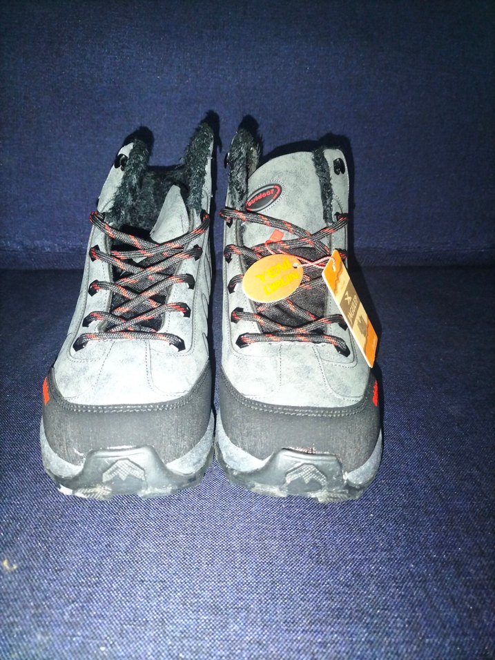 Gri Erkek Outdoor Botu Velcro Detaylı - Görsel 4