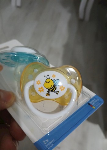 Beden Pastel Mavi Silikon Bebek Emziği 0-6 Ay