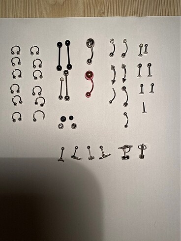 Diğer Piercing Çelik takılar ve kulak delme küpesi piercing