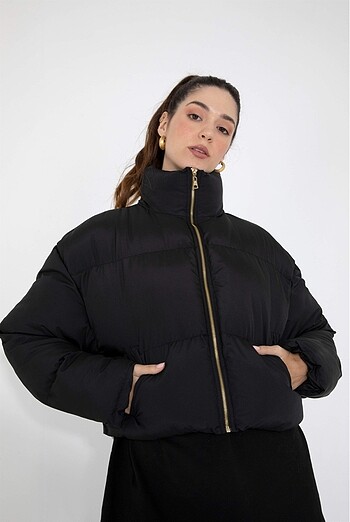 Crop Şişme mont