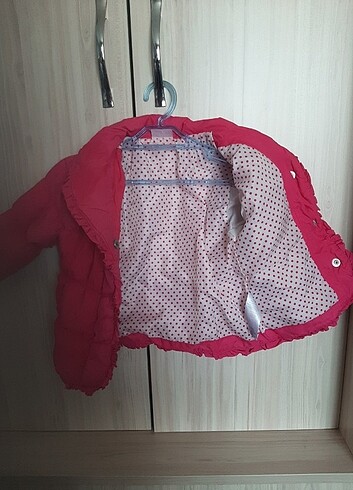 6-9 Ay Beden pembe Renk Bebek mont çok tatlı