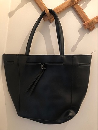 SİYAH SHOPPER ÇANTA