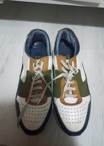 Kemal Tanca Retro Renkli Deri Sneaker