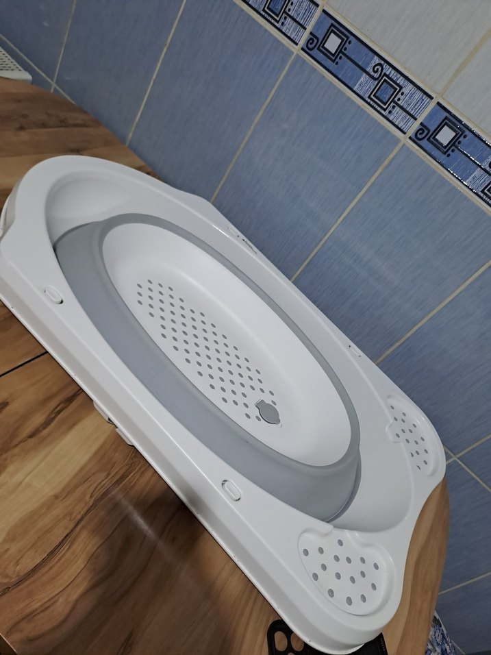 Katlanabilir Beyaz Bebek  banyo küveti - Görsel 2