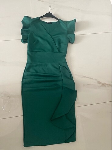 Yeşil kalem elbise - Görsel 5
