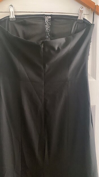 Siyah abiye straplez elbise - Görsel 6