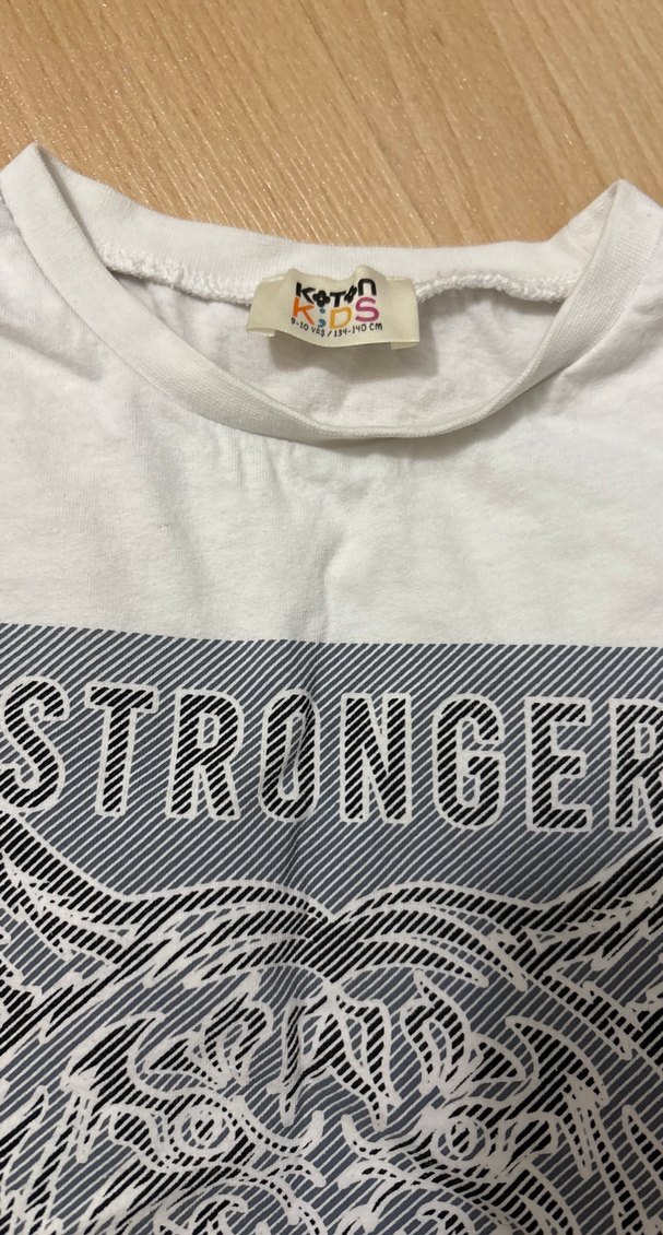 Erkek Çocuk Gri Baskılı Kısa Kollu Tişört - Görsel 3