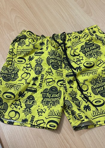 Sarı Desenli Erkek Çocuk Mayo Şortu - Görsel 6