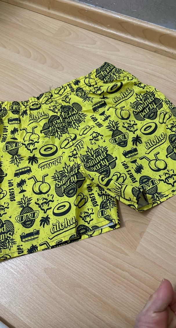 Sarı Desenli Erkek Çocuk Mayo Şortu - Görsel 4