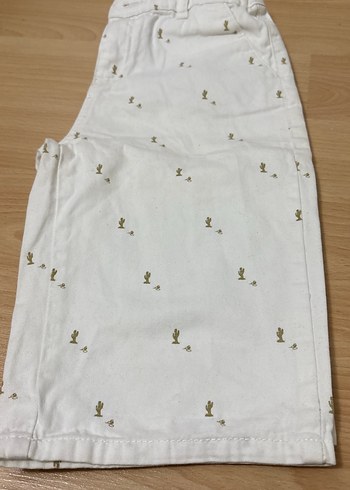 Erkek Çocuk Beyaz Pamuklu Rahat Kesim Şort - Görsel 6