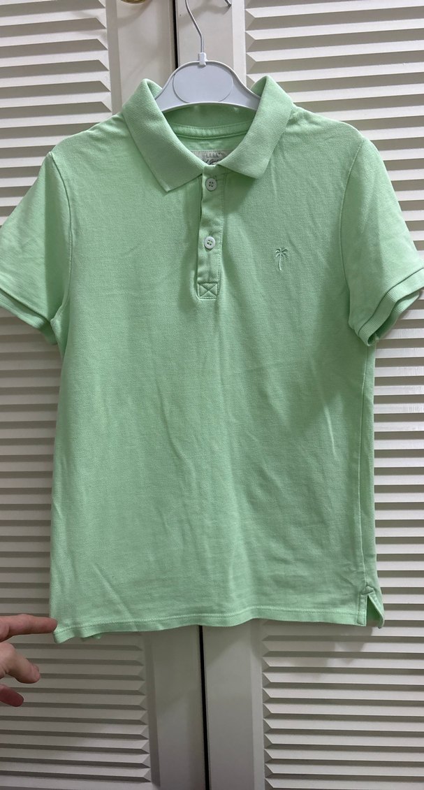 Erkek Çocuk Pastel Yeşil Polo Tişört - Görsel 2