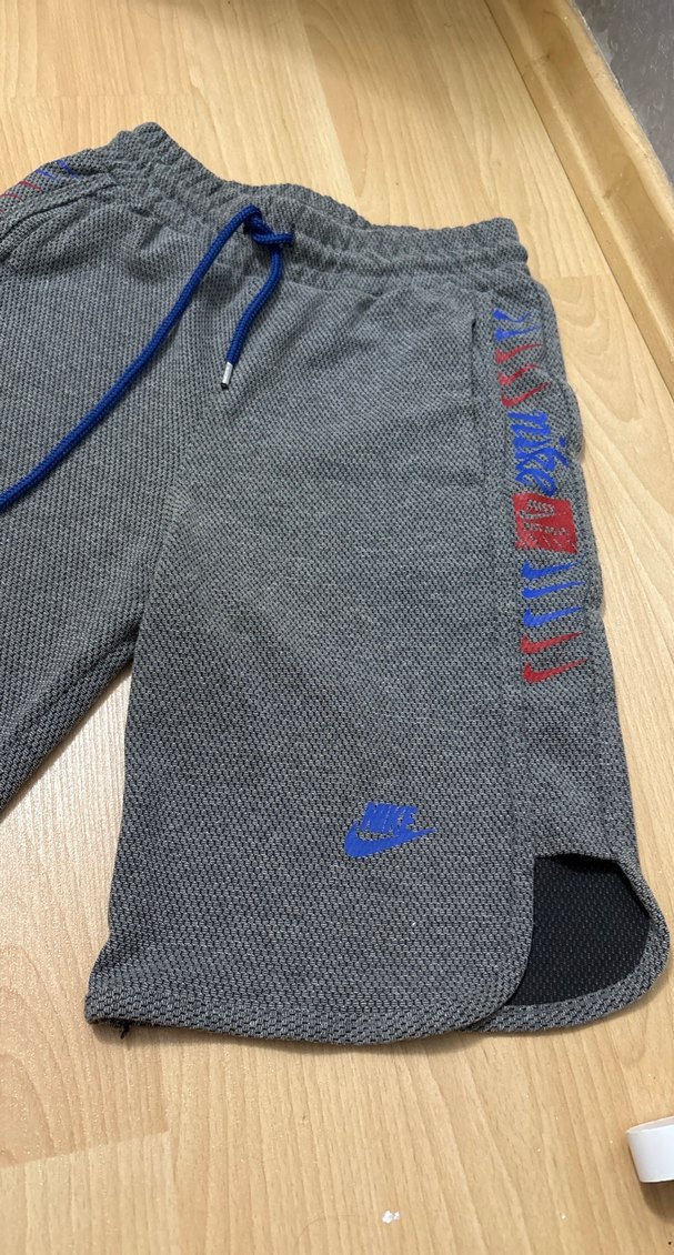 Gri Erkek Spor Şort Fermuarlı Cepli - Görsel 2