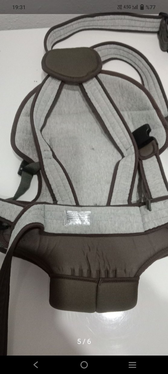 SevBebe Bej Gri Bebek Taşıyıcı - Görsel 4