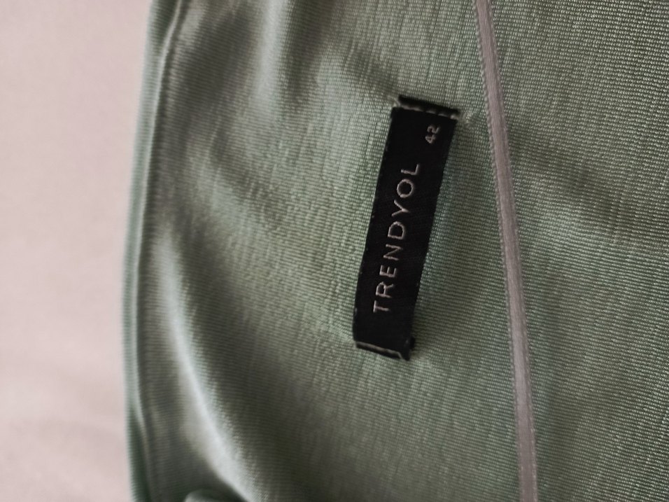 Yeşil Drapeli Uzun Abiye Elbise - Görsel 3