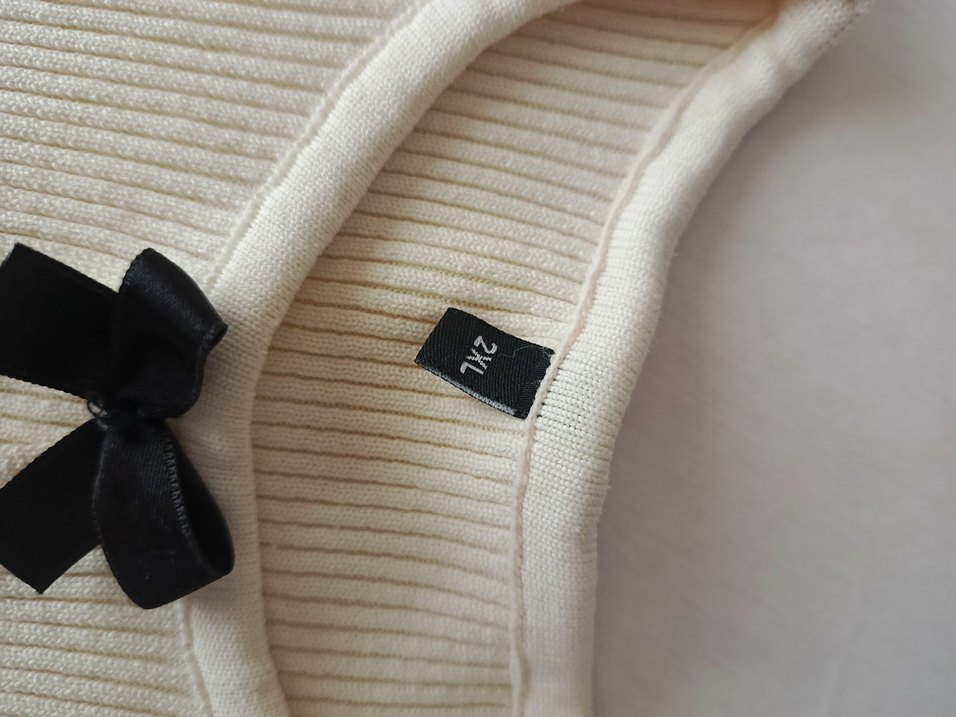 Kadın Siyah Kurdela detay triko - Görsel 5